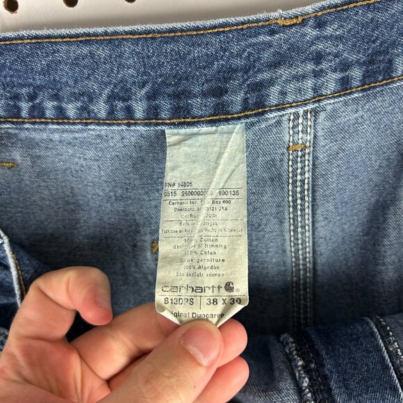 Carhartt Carpenter Jeans‎ 36x30 Pants Distressed Faded Work Wear B13DPS Western - Picture 6 of 7